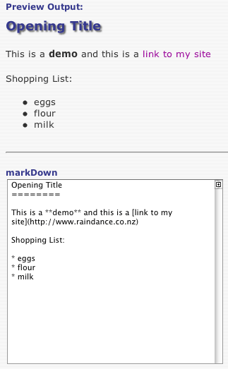 Markdown screenshot